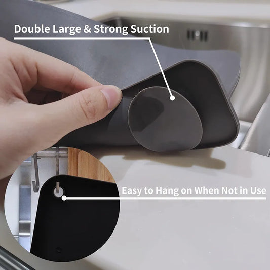 Kitchen Sink Splash Guard - Silicone Splash Guard for Water Sink, Bathtub, Faucet, Sink Backsplash Guard