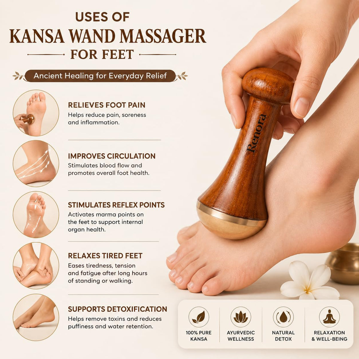 PREMIUM QUALITY NATURAL KANSA WAND MASSAGER