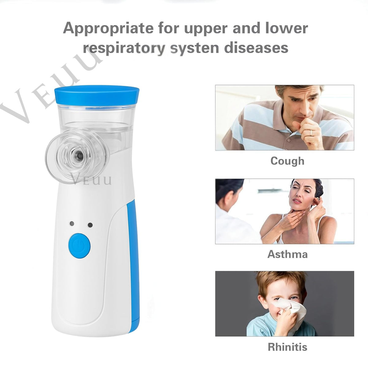 Mesh Portable Nebulizer with Mask for Kids & Adults