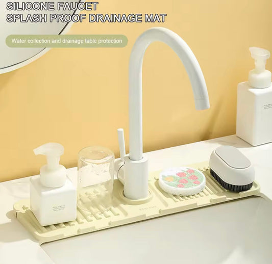 Kitchen Sink Faucet Drain Pad – Water Draining Silicone Mat
