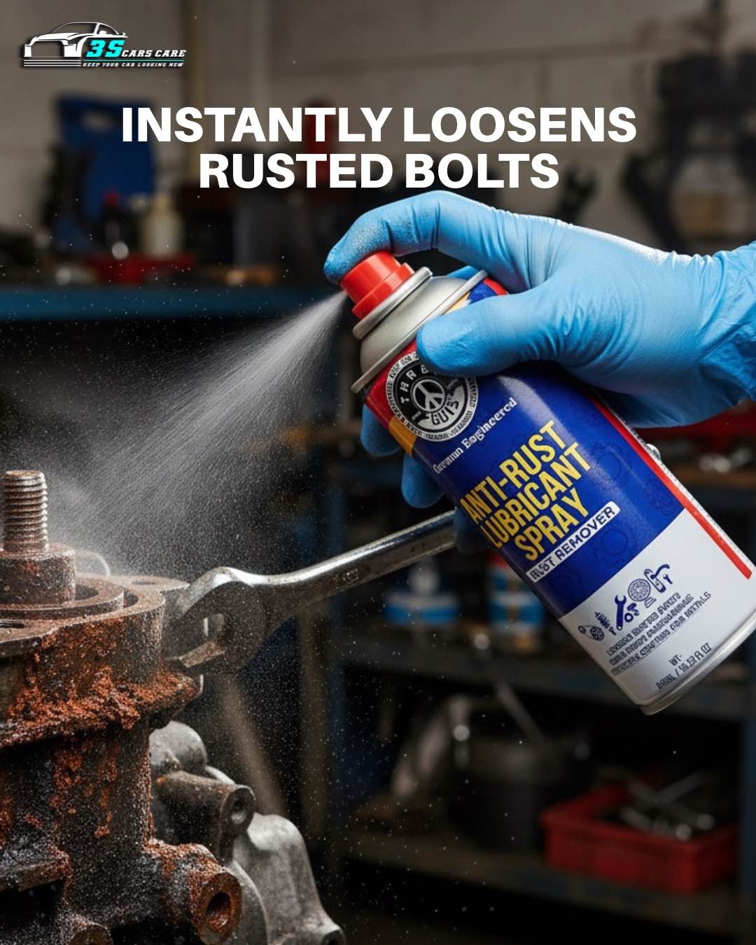 Three Guys™ Anti-Rust Lubricant Spray – Multi-Purpose Cleaner & Rust Remover (200ml)