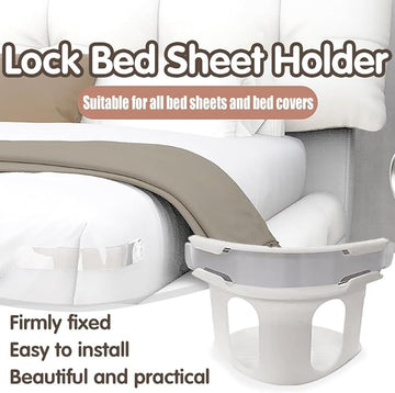 4Pcs Bed Corner Sheet Grippers – Heavy Duty Lock Bed Sheet Holder | Fits All Mattress Sizes